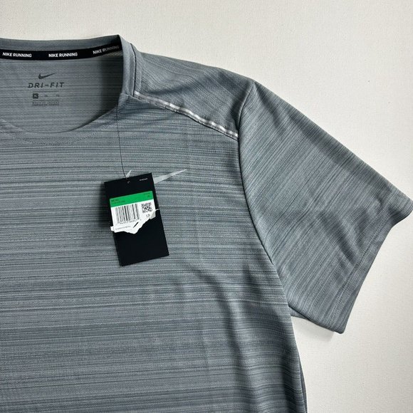 Nike Running Shirt Mens Size XL Gray Breathable Active Athletic Gym CU326-084 - Picture 4 of 9